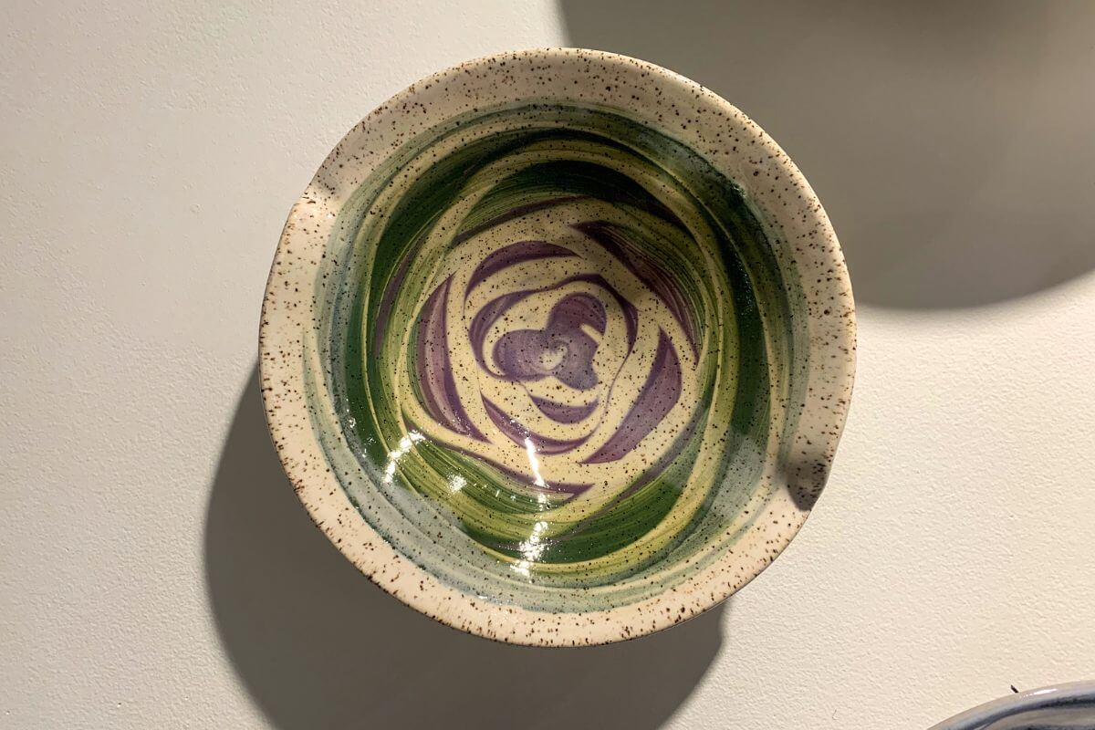 Photo of a single bowl hanging on the wall