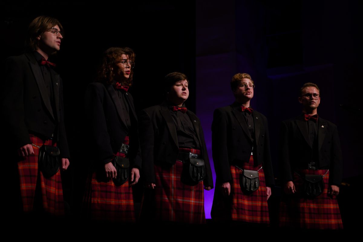 Photo of The Lads performing at Founder's Day 2023