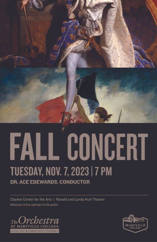 Poster for Nov. 7 Orchestra at Maryville College concert