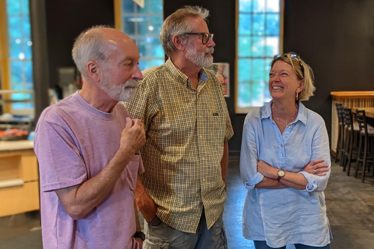 Photo of Gary Sloboda, Charley Blair and Dana Alspaugh Blair.