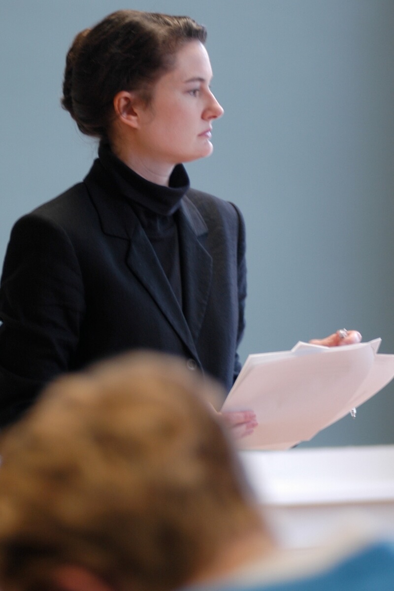 Photo of Dr. Jenifer Greene, newly arrived at Maryville College, in the fall of 2002