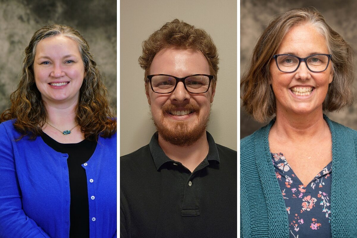 Photo of three new appointments to the Maryville College Center for Campus Ministry