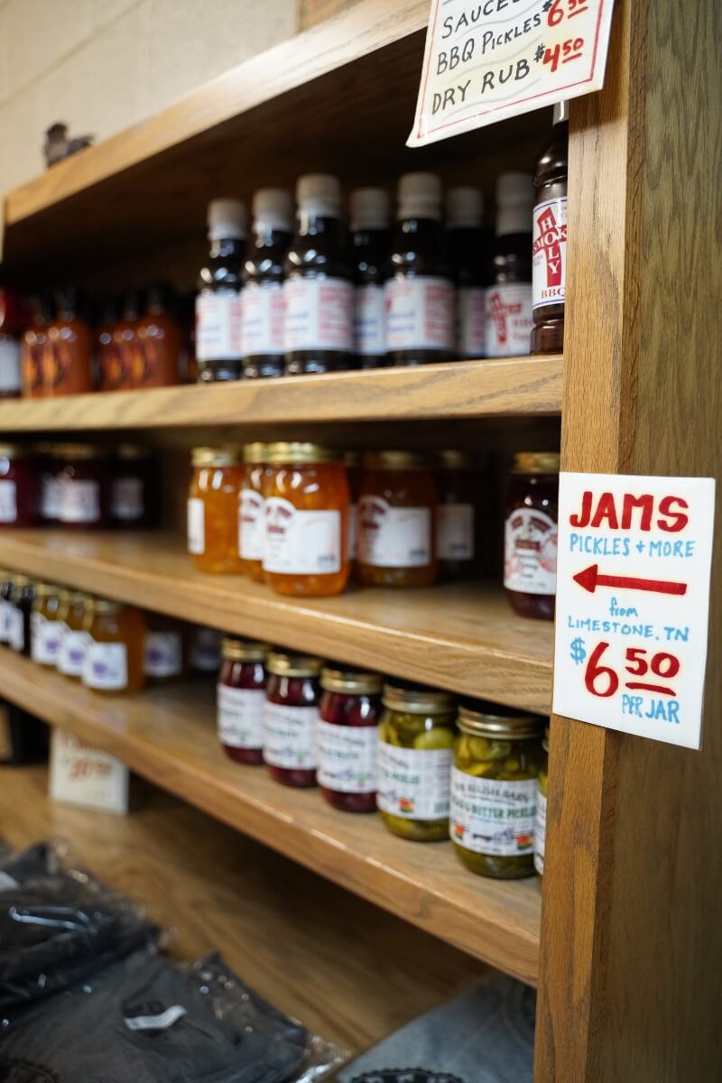 Photo of items for sale in the Benton's Smoky Mountain Country Hams storefront