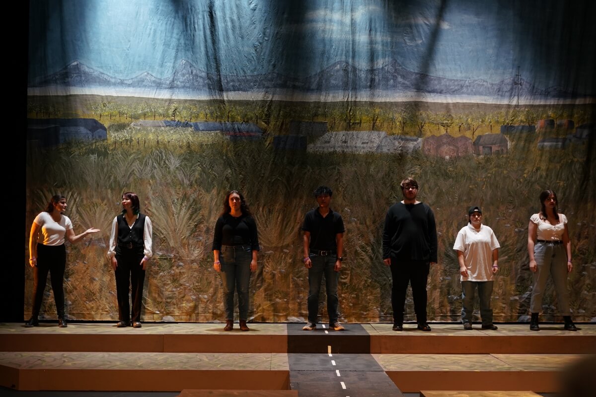 Photo of rehearsals by the MC Theatre Department, which will present "Oliver!" this spring
