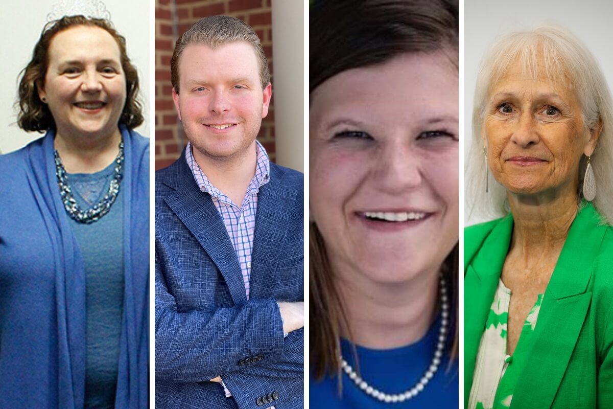 Four-panel photo of the winners of the 2024 Maryville College Alumni Awards