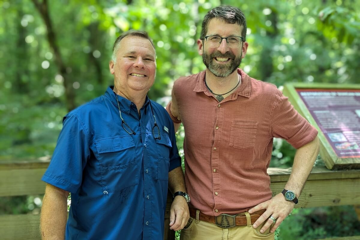 Photo of a smiling Drew Crain and Ben Taylor