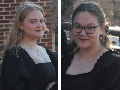 Photo of Elaina Wilson and Brianna Marcopulos, who will present a Maryville College senior recital on April 12