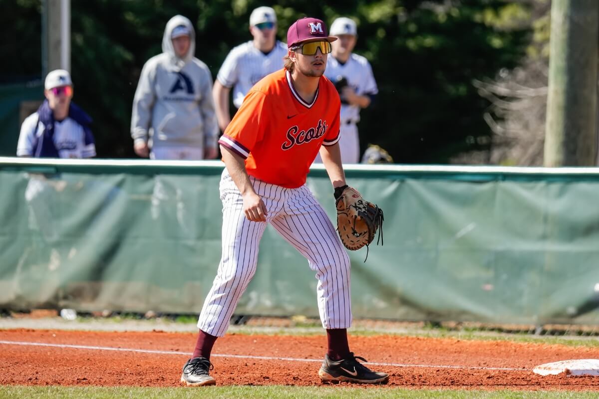 Photo of Christian Carlton '24 on the baseball field.