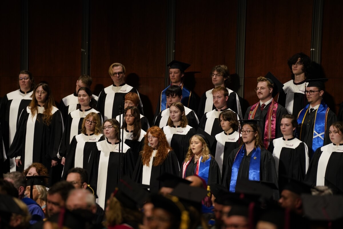 Photo of the Maryville College Concert Choir at Commencement 2024
