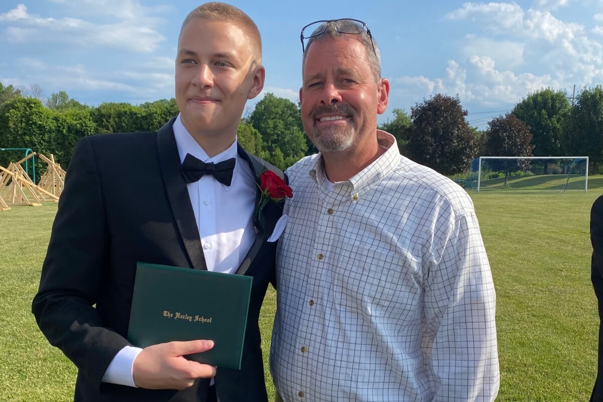 Photo of Jeff Garlinghouse with his son, Ben