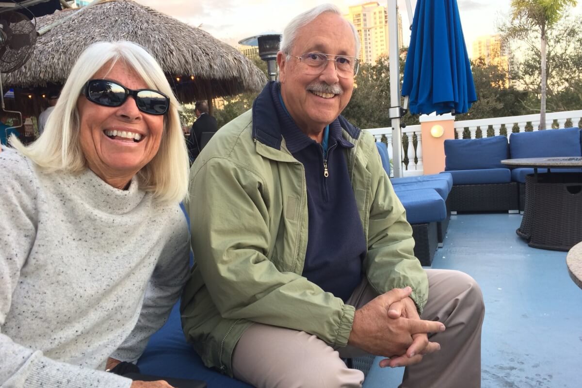Photo of Gail Garlinghouse and Roland Garlinghouse, who recently endowed the Gail Garlinghouse '68 American Sign Language/Deaf Studies Endowment
