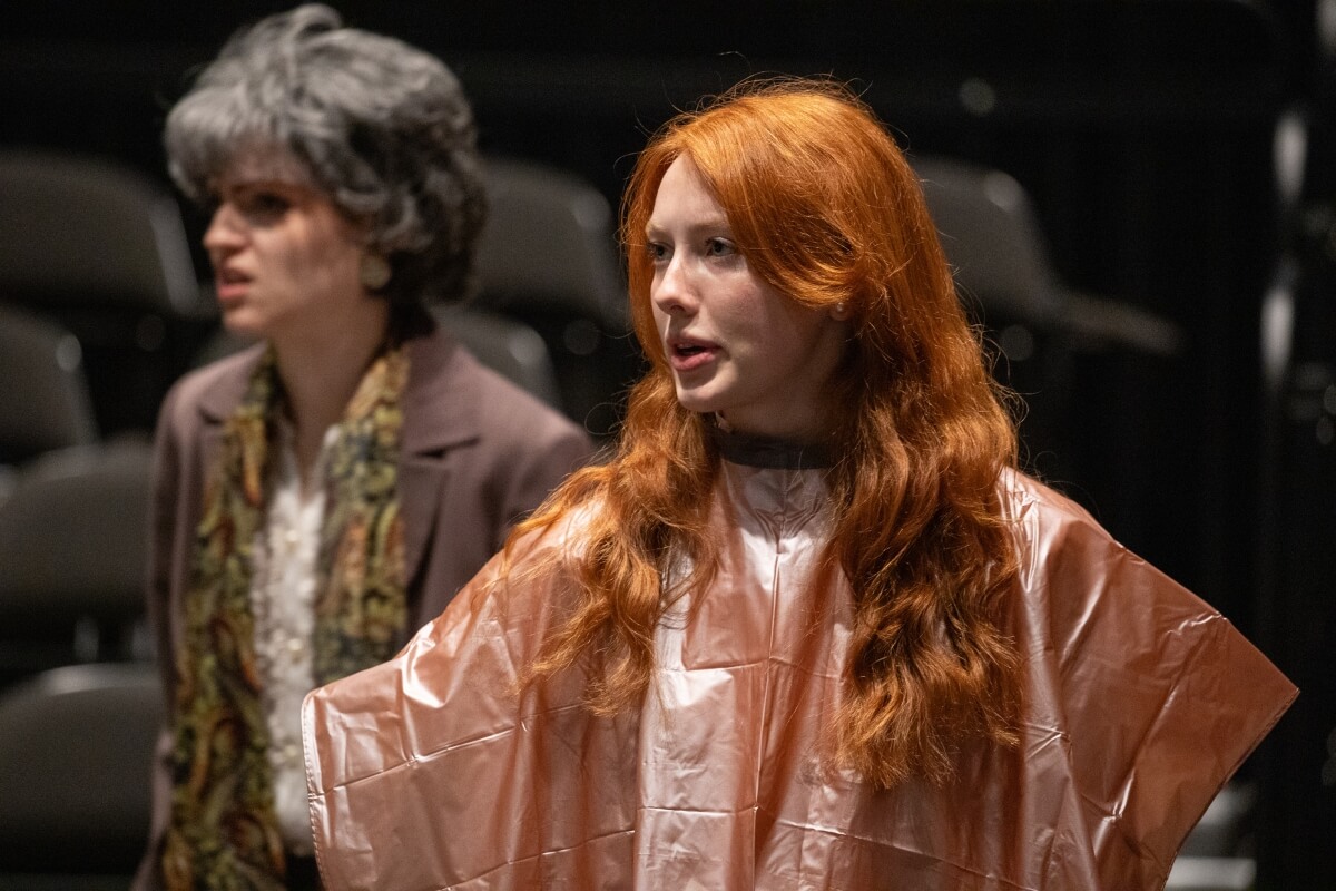 Photo of Ouiser and Shelby in the MC Theatre production of "Steel Magnolias"