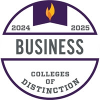 Colleges of Distinction Business recognition logo, earned by Maryville College