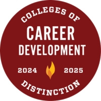 Colleges of Distinction career services logo, awarded to Maryville College