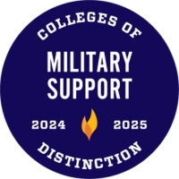 Colleges of Distinction military support logo, awarded to Maryville College