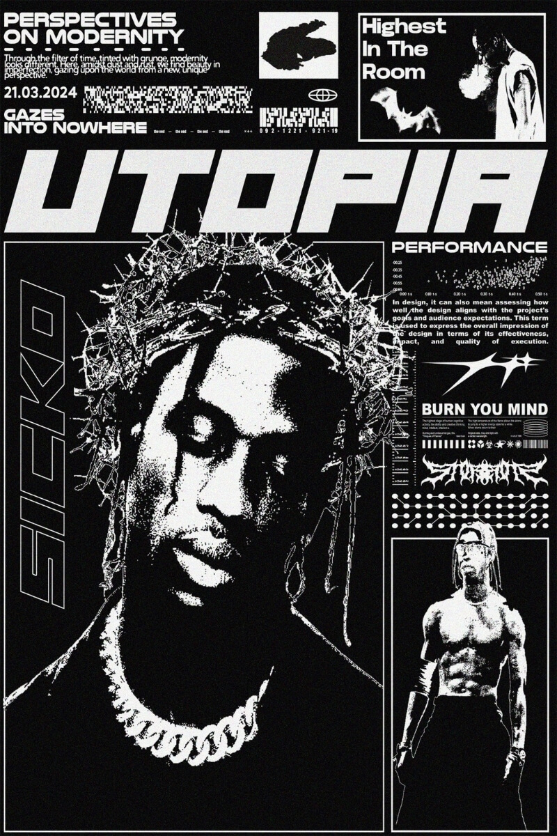 Photo of a poster designed by a Maryville College art student