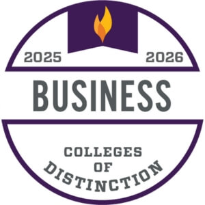 Logo for Business College of Distinction, one of the areas for which Maryville College was recognized
