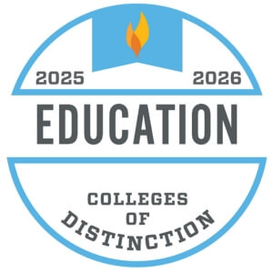 Logo for Education College of Distinction, one of the areas for which Maryville College was recognized