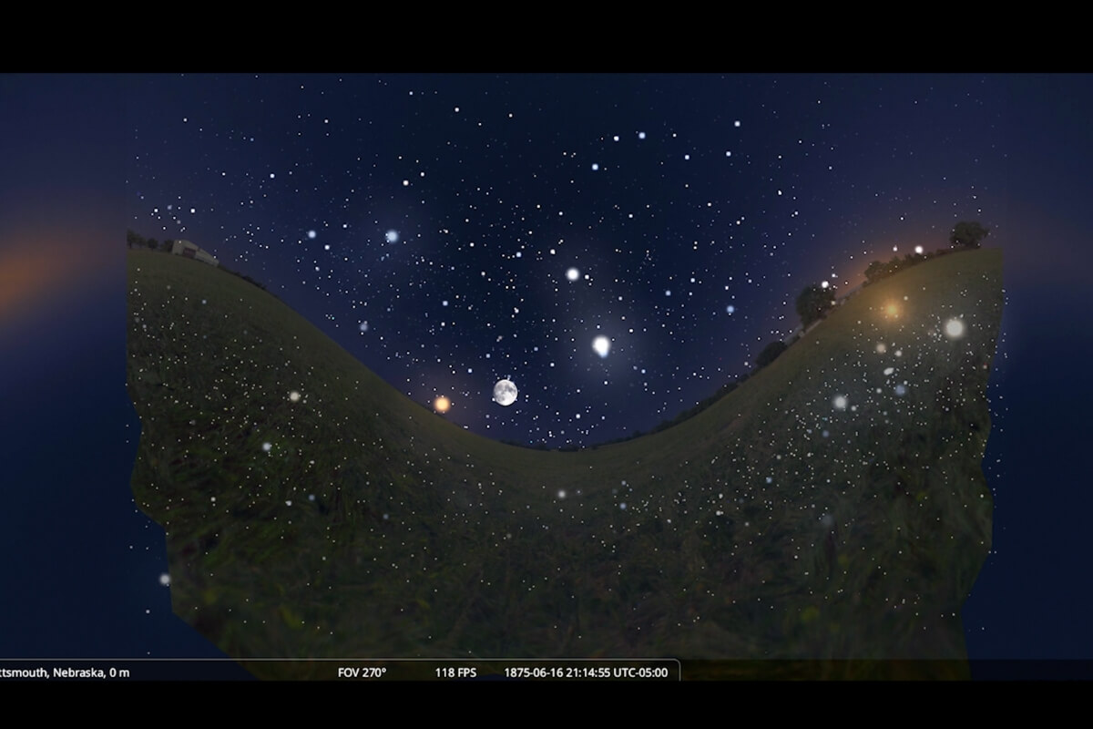 Photo of a digital video still in Professor Sarah Bernstein's Maryville College art exhibit