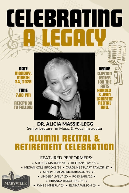 Poster of Alicia Massie-Legg's retirement recital