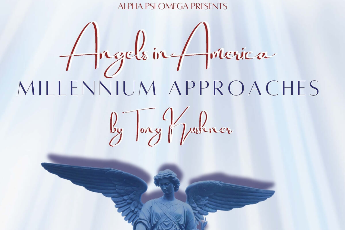 Part of the poster for "Angels in America," an upcoming Maryville College play