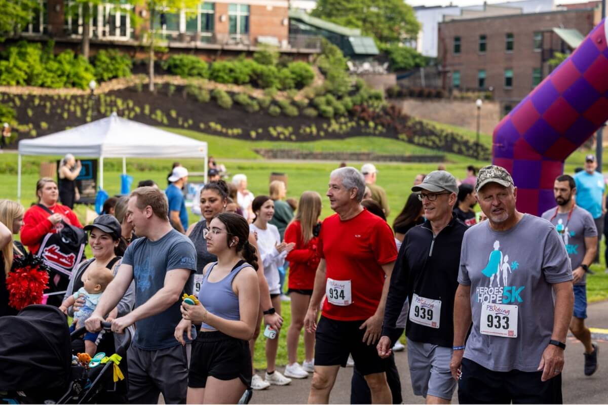 Photo of a group of runners and walkers participating in a marathon