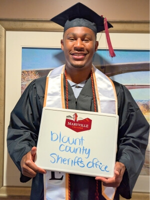 Photo of impressive Maryville College graduate Jaden Jones