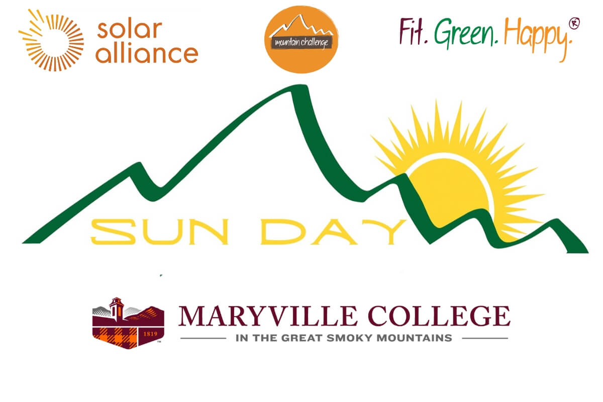 The Crawford House Sun Day celebration logo denoting a party to mark one year of solar renewability