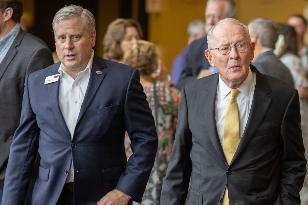 Photo of Dr. Bryan Coker and former Sen. Lamar Alexander.