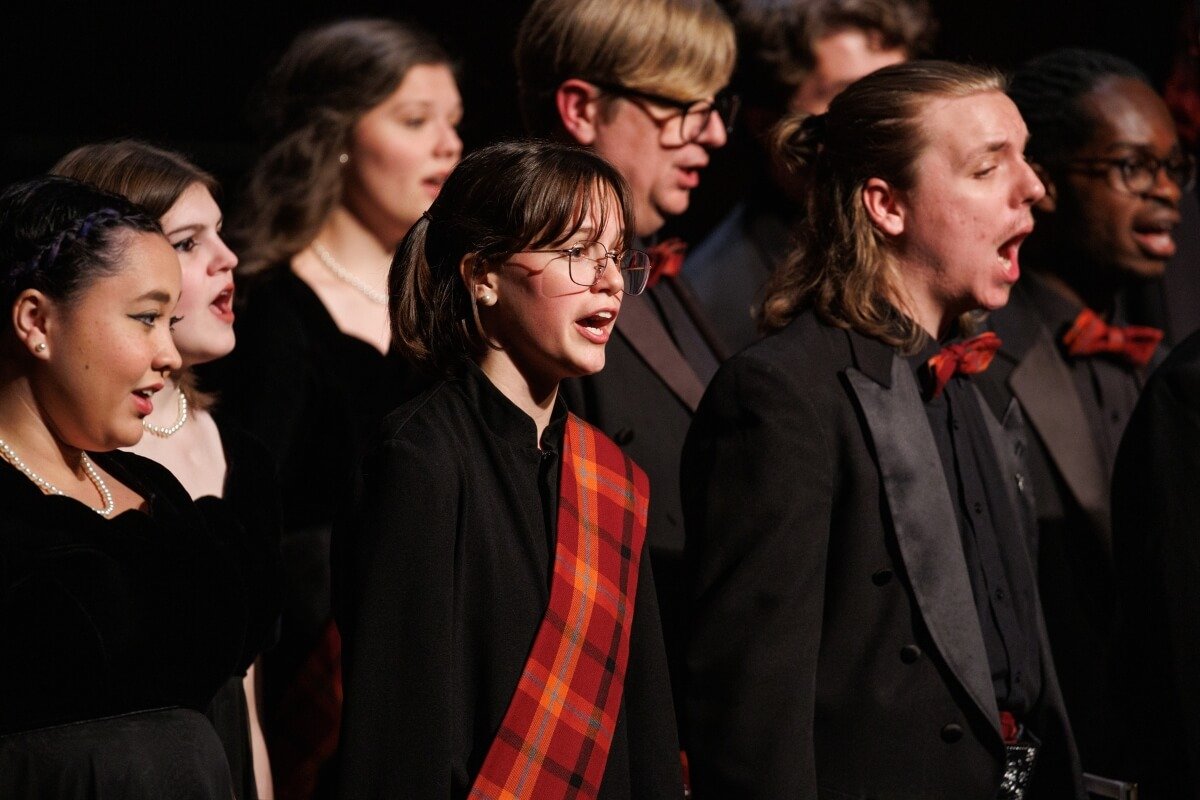 Photo of Off Kilter singers performing, as they will on Oct. 21 for the Maryville College Small Choral Ensembles concert
