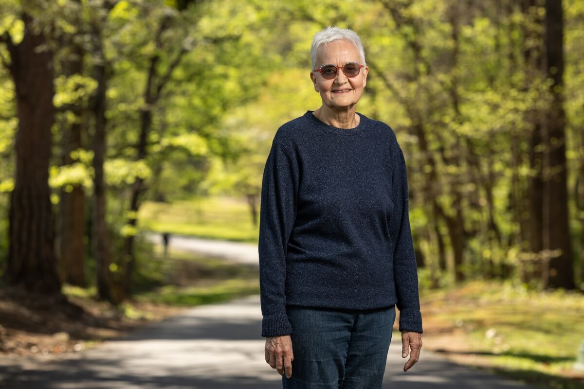 Photo of Jan Taylor in the Maryville College Woods