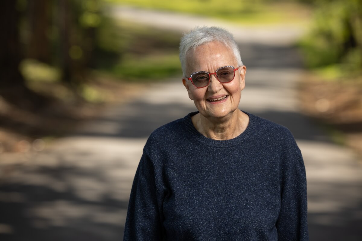 Photo of Jan Taylor in the Maryville College Woods