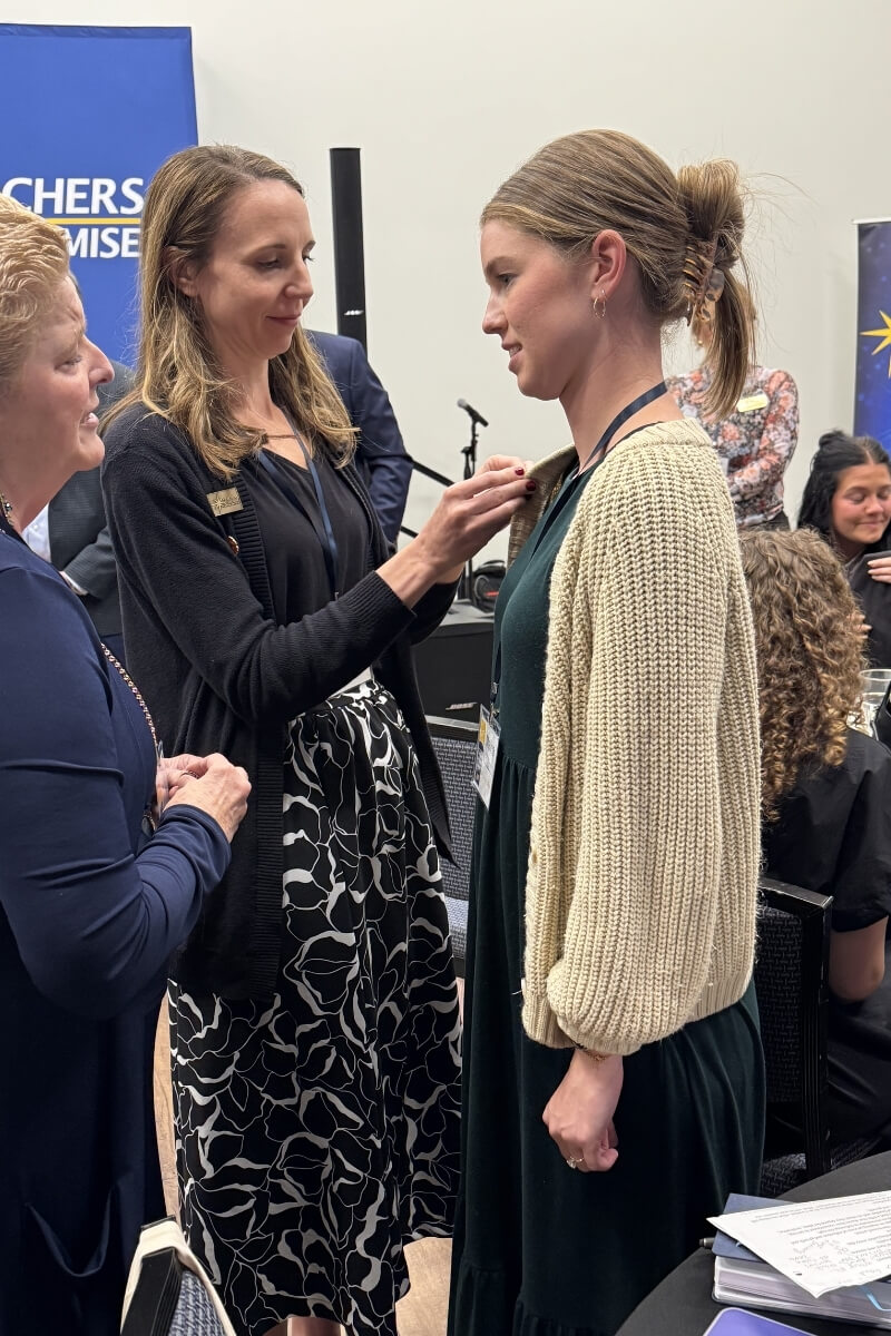 Photo of a student being recognized at the Smoky Mountain Teachers of Promise Summit.