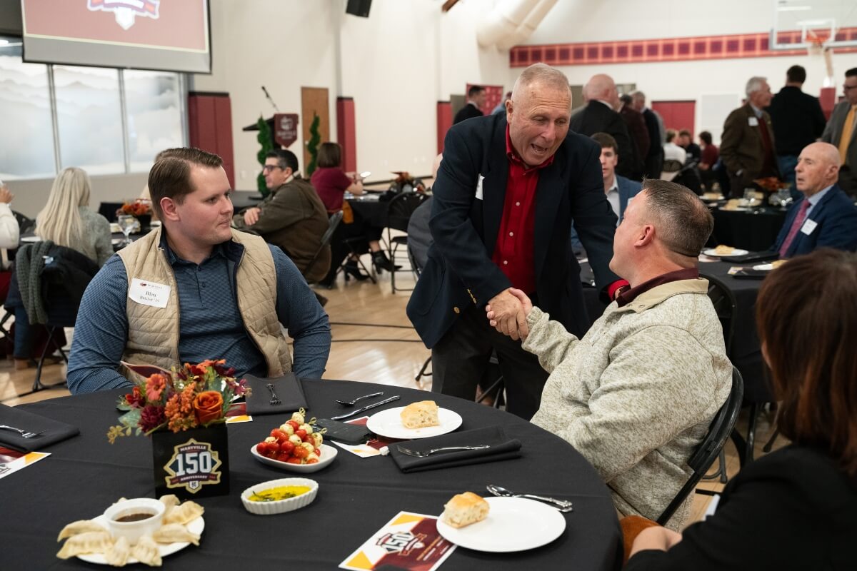 Photo of the First Pitch Banquet on Feb. 7, 2026, celebrating the 150th anniversary of Maryville College baseball