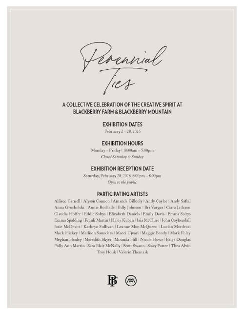 Poster for the latest Blackberry art exhibit at the Clayton Center for the Arts