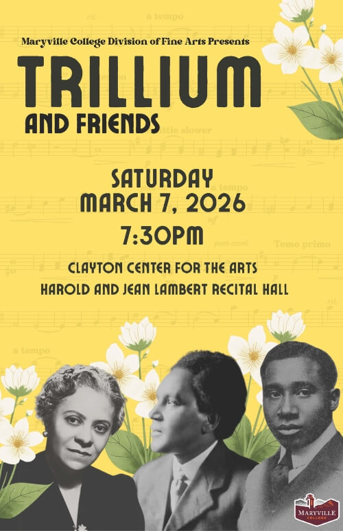 Poster for the March 7 concert by the Trillium piano trio