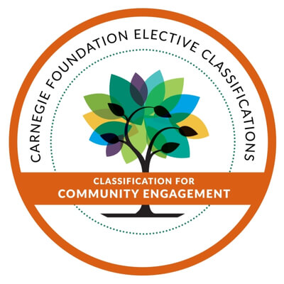 Photo of the community classification logo issued to Maryville College by the Carnegie Foundation