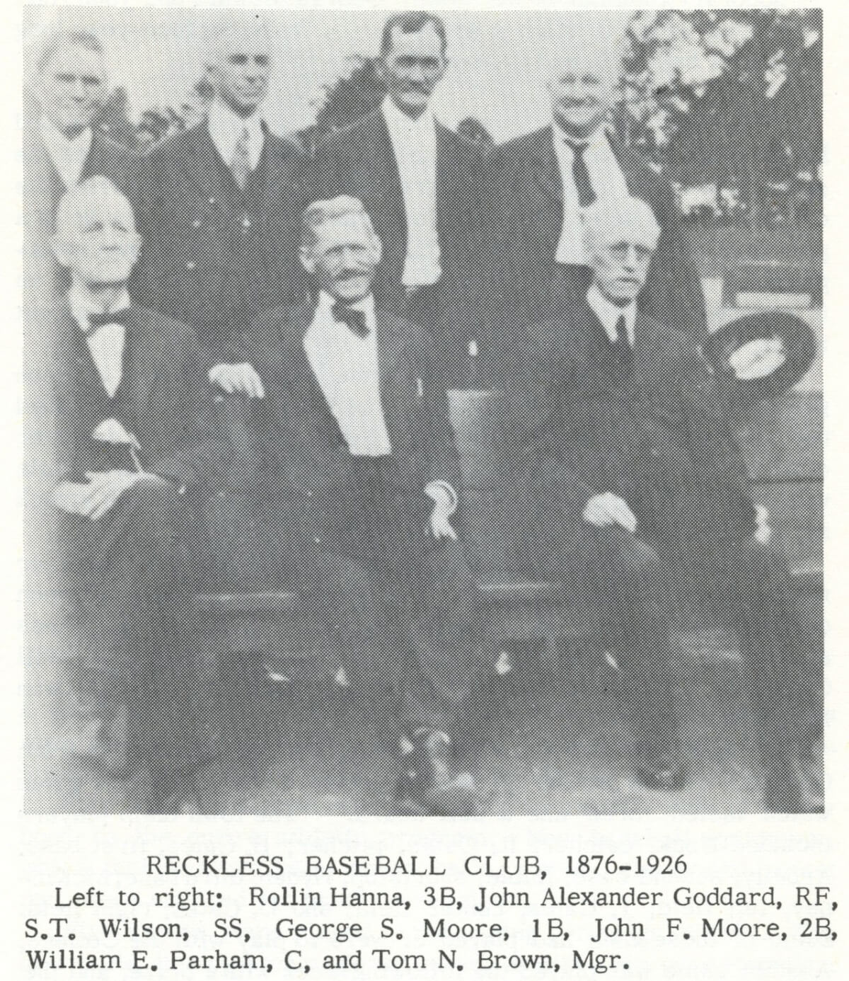 Picture of a group of old men who were once baseball standouts at Maryville College