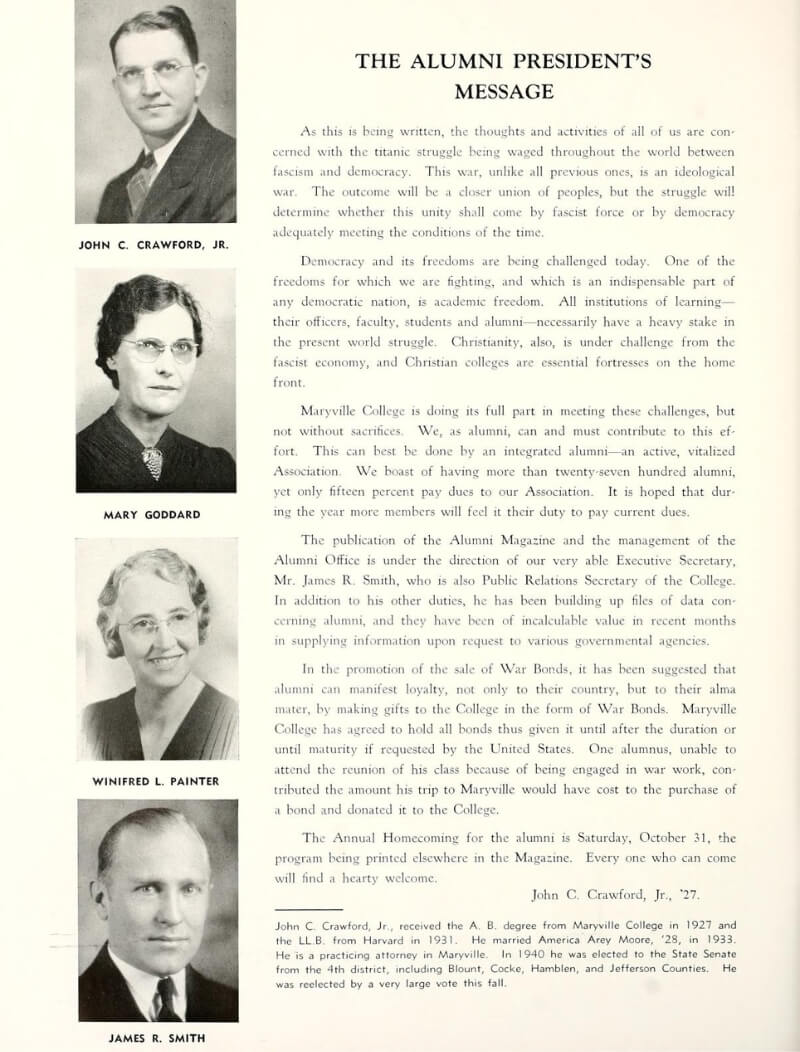 Photo of members of the Maryville College Alumni Association