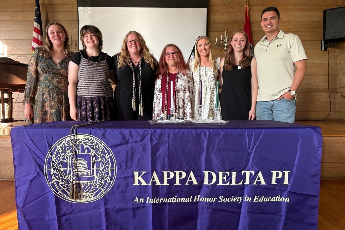 Photo of members of one of Maryville College's honor societies