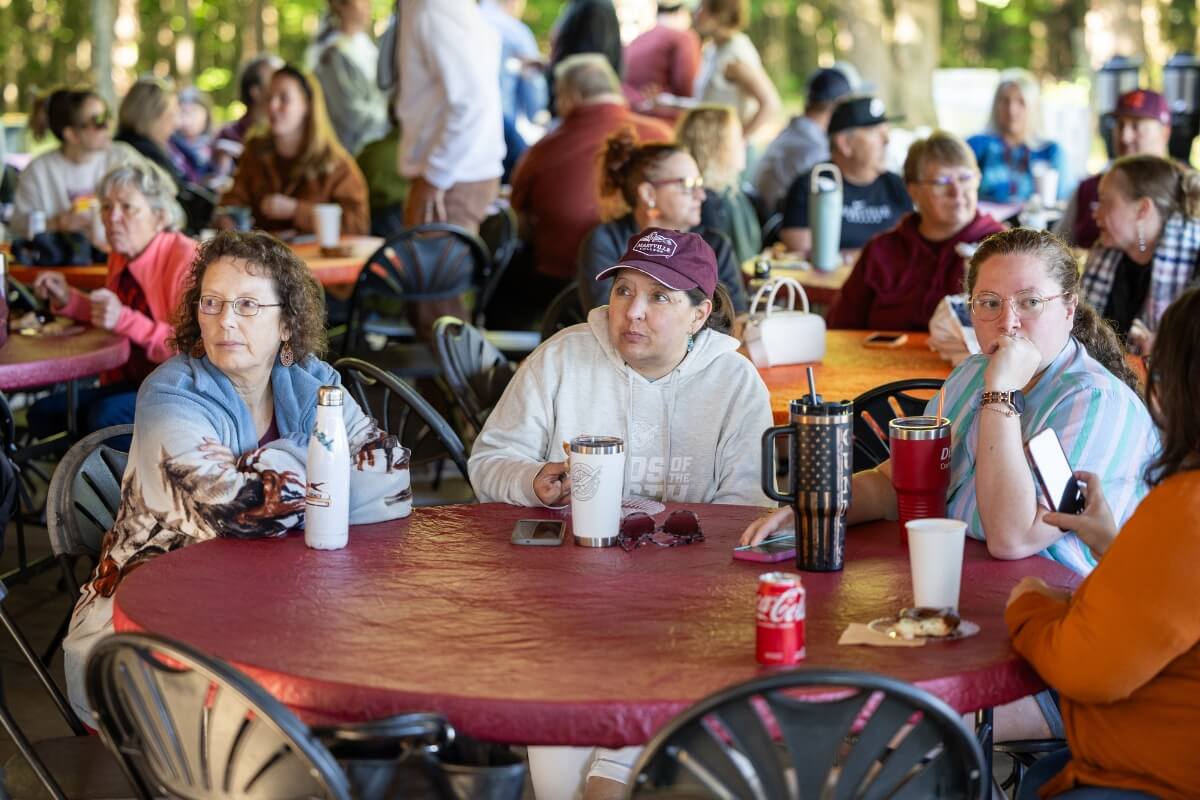 Photo of Maryville College staff members gathered around a table