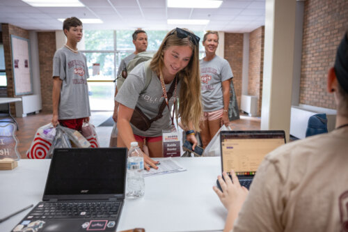 Photo of NSO 25 student checkin