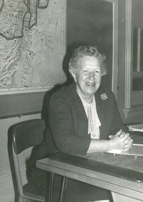 Historical photo of Margaret Cummings at Maryville College